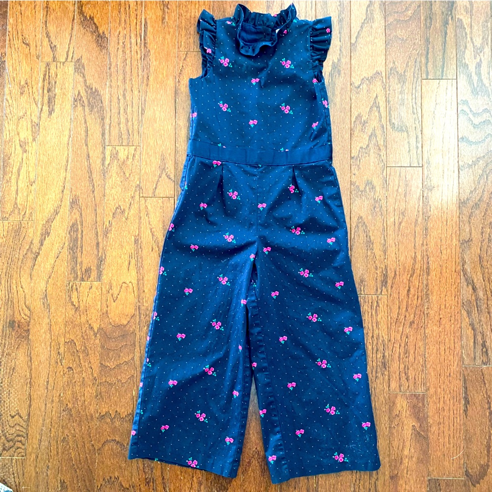 Dressy Floral + Polkadot Jumpsuit